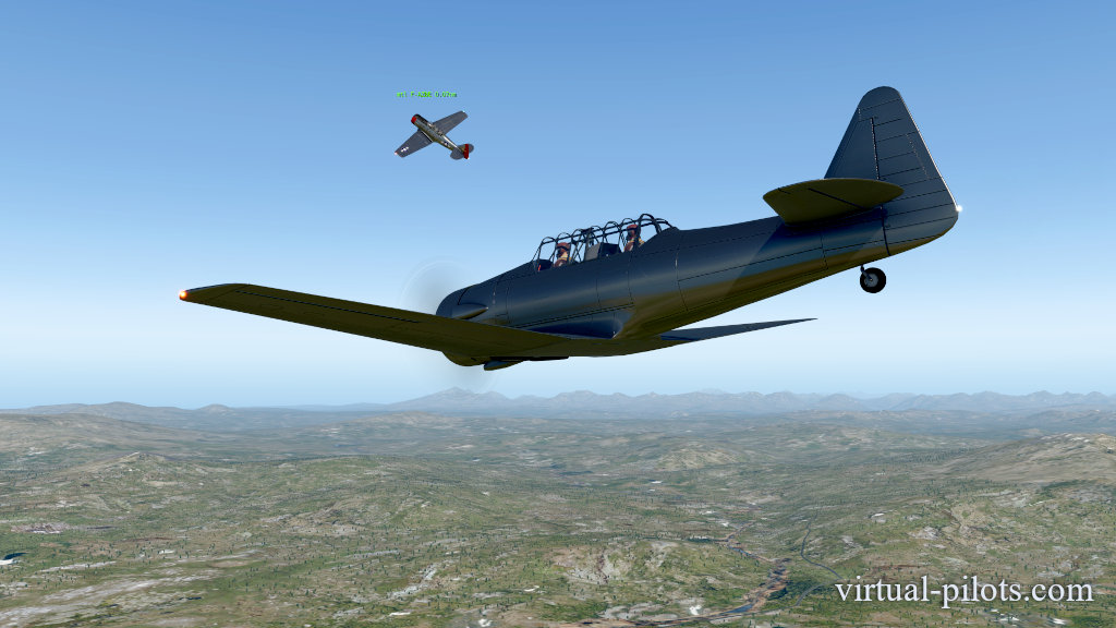T-6G Texan полет строем X-Plane